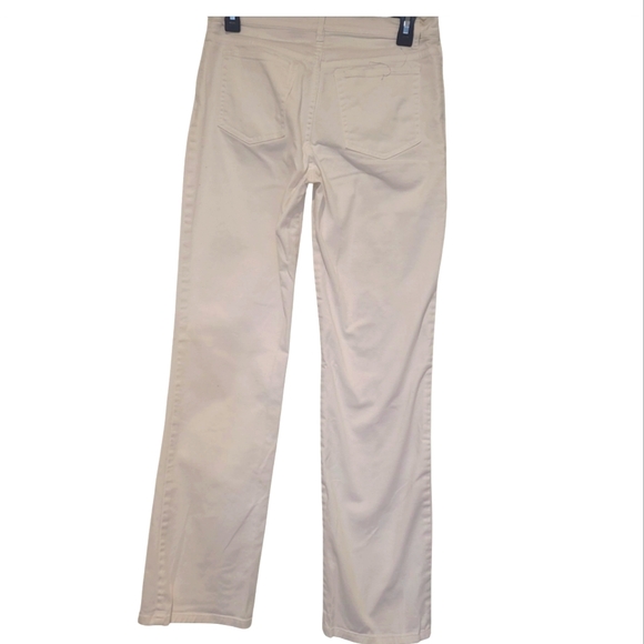 Very Vera Gold Floral Embroidery White Straight Leg Jeans - Picture 4 of 10